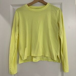 Lululemon Women's Yellow Long Sleeve Top